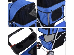 Cochecito para perro y gato 75x45x97 cm^PawHut Hot