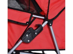 PawHut Transportín De Paseo Para Animales|Cochecito para perro y gato 75x45x97 cm