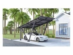 Habitat et jardin Cochera solar con paneles fotovoltaicos - 366 x 575 x 366 cm - - 4,1 kW Gris Best