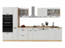 Vicco Cocina Completa|Cocina completa casa de campo blanca/roble dorado 350x60x81.6 r-line