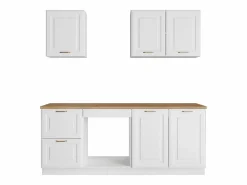 Cocina completa - Con encimera de 200 cm - Blanca y natural - CELOMIA^Vente-unique Clearance