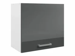 Vente-unique Cocina Completa|Cocina completa - Con encimera 240 cm - Gris brillante y Blanco - TRATTORIA