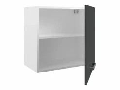 Vente-unique Cocina Completa|Cocina completa - Con encimera 240 cm - Gris brillante y Blanco - TRATTORIA