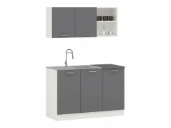 Cocina Completa haaus Ara, Antracita/Blanco, L 120 cm^ Discount