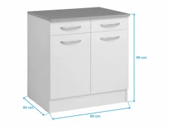 Cocina Completa|Cocina Eko Contemporánea Blanca con 4 Módulos Aéreos y 5 Bajos (SIN Campana)