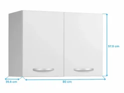 Cocina Completa|Cocina Eko Contemporánea Blanca con 4 Módulos Aéreos y 5 Bajos (SIN Campana)