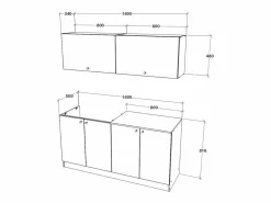 Cocina Completa|Cocina Equipada haaus Alegra, , L 160 cm
