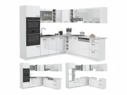 Cocina esquinera alto brillo/ 247x46x81.6 r-line^Vicco