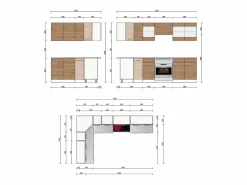 Vicco Cocina esquinera oro power roble/antracita 270x60x81.6 rick Color natural oscuro Online