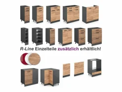 Vicco Cocina esquinera oro power roble/antracita 270x60x81.6 rick Color natural oscuro Online