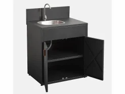Cocina exterior de acero con fregadero y 2 puertas, 80cm^Sweeek New