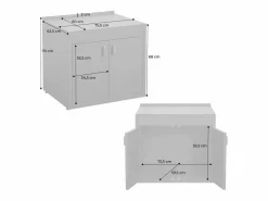 Cocina exterior de acero 2 puertas, 80cm^Sweeek Outlet