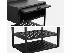 Cocina exterior de acero, 1 armario, 2 estantes, 80cm^Sweeek Discount