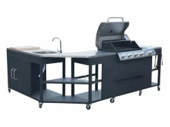 Sweeek Barbacoa|Cocina exterior de acero con barbacoa de gas americana de 5 quemadores