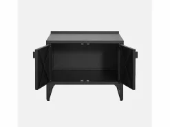 Sweeek Cocina exterior de acero, 2 puertas, 80cm Negro Clearance