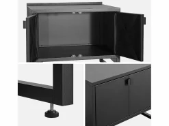 Sweeek Cocina exterior de acero, 2 puertas, 80cm Negro Clearance