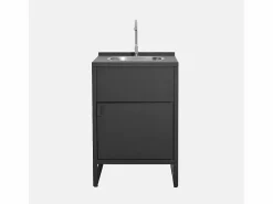 Sweeek Materiales Y Utensilios De Cocina|Cocina exterior de acero con fregadero y 1 puerta, 60cm