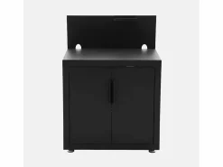 Sweeek Cocina exterior de acero 2 puertas 1 gancho, 80cm Negro Clearance