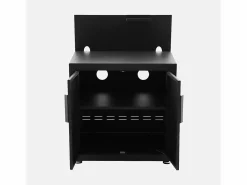 Sweeek Cocina exterior de acero 2 puertas 1 gancho, 80cm Negro Clearance