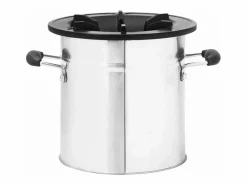 vidaxl Barbacoa|Cocina leña camping acero inoxidable 45,5x33x25,5 cm