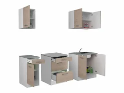 Cocina Modular Eko 5 Muebles Roble Jackson/ 180cm Blanco Sale