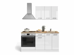Cocina para solteros alto brillo/ 160x46x81.6 r-line^Vicco