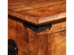 Cofre de almacenamiento de madera de mango rugosa^vidaxl Clearance
