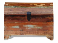 Cofre de almacenamiento de madera maciza reciclada ES164162^ Discount