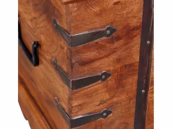 Cofre de almacenamiento de madera maciza ES158977^ Discount
