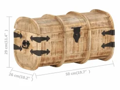 vidaxl Baúl Y Arcón|Cofres de almacenamiento 2 unidades madera maciza de mango