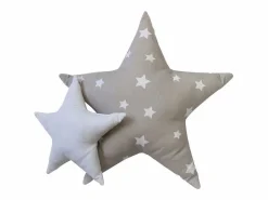 Cojines set de 2 algodón 30x30/50x50cm Gris Best