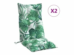 Decoración De Jardín|Cojines silla respaldo alto 2 uds tela Oxford estampado hojas ES603535