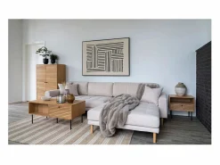 ebuy24 Cojín de piel sintética 45 x 45 cm Beige Clearance