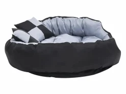 Clicnbuy Cama De Animales De Compañía|Cojín para perro reversible y lavable y negro 110x80x23 cm