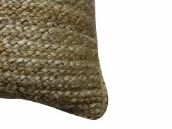 OZAIA Cojín trenzado 100% jute - 60 x 60 cm - Natural - ZAMBAI Color natural claro Discount