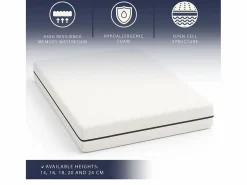 The White Stone Colchón 140 X 190 | Altura 16 cm | Ortopédico | Hipoalergénico | Hecho en Italia New
