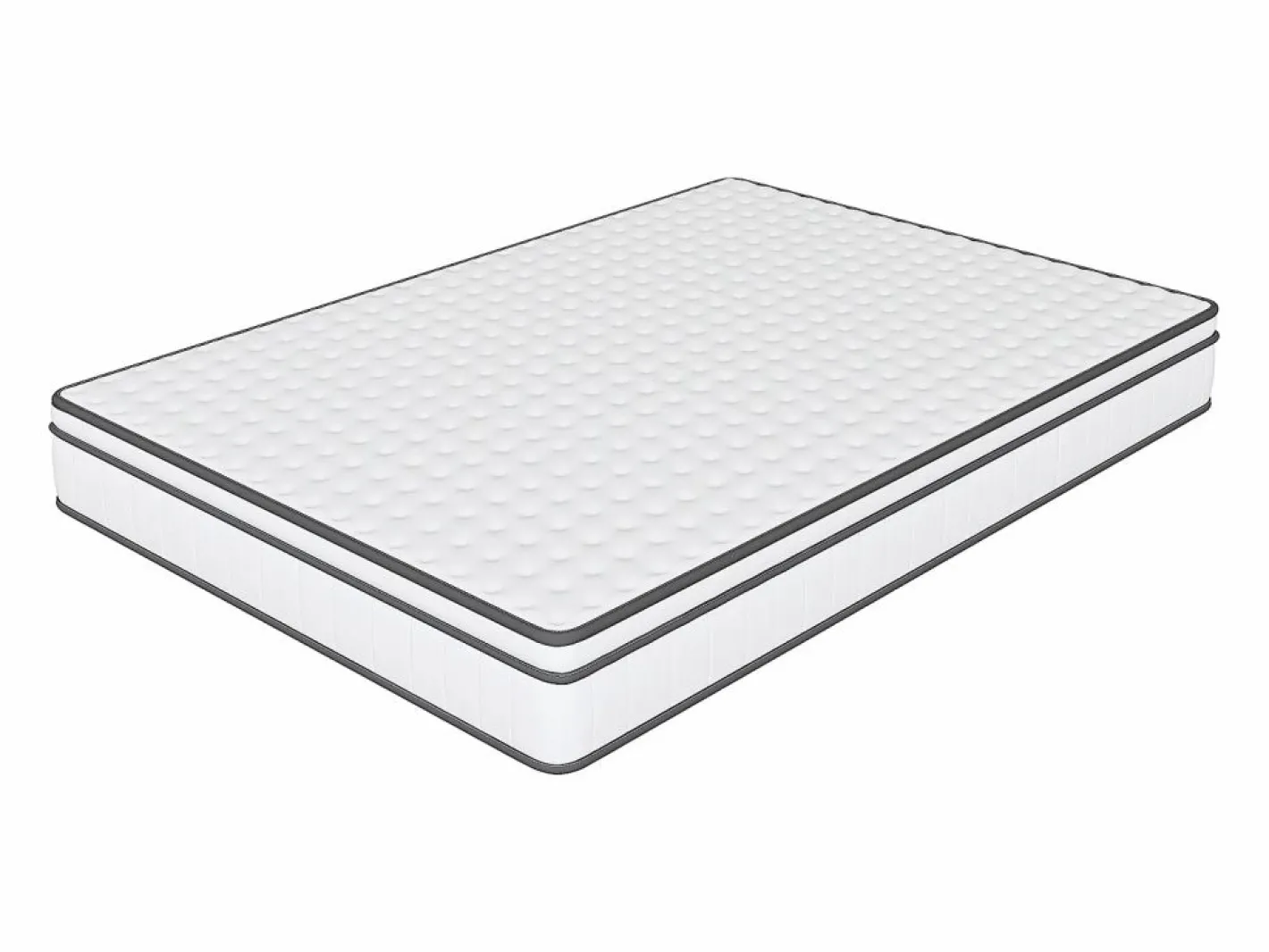 Colchón 140 x 190 cm - altura 25 cm - de espuma fría - ergonómico - con muelles ensacados - para niños y adultos^ Outlet