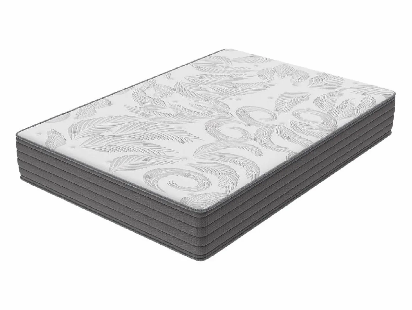 Colchón 160 x 200 cm con muelles ensacados de 7 zonas, firmeza H3, espuma de confort de 22 cm de grosor, anti-alérgico - HOMAVO Sale