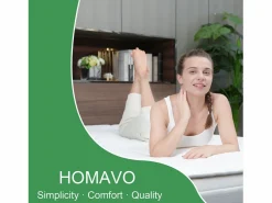 Colchón 90 x 200 cm con muelles ensacados de 7 zonas, soporte equilibrado, espuma confortable grosor 25 cm - HOMAVO^ Sale