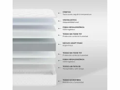 Colchón Cuna 60x120 altura:12cm Baby One Blanco - Nalui Online
