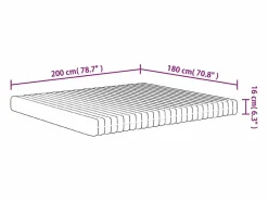 vidaxl Colchón de espuma dureza media suave 180x200 cm Discount