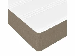Colchón de muelles ensacados tela gris taupe 90x190x20 cm ES845698^ New