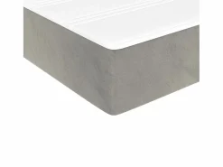 Colchones - 90X190Cm|Colchón de muelles ensacados terciopelo gris claro 90x190x20 cm ES740760