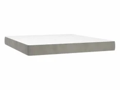 Colchón de muelles ensacados terciopelo gris claro 180x200x20cm ES587553 Online