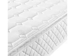 Colchón de muelles 140x200 cm espuma espesor 25 cm - dureza H3 - funda acolchada de microfibra - Blanco^ModernLuxe Outlet