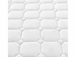Colchón de muelles 140x200 cm espuma espesor 25 cm - dureza H3 - funda acolchada de microfibra - Blanco^ModernLuxe Outlet