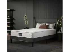 ModernLuxe Colchón de muelles 90x200 cm espuma espesor 25 cm - dureza H3 - funda acolchada de microfibra - Blanco Hot