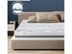 The White Stone Colchón Espuma|Colchón Memoria De Forma|Colchón Doble 150 x 220 Memory Foam | Premium Quality | altura 22 cm | Made in Italy