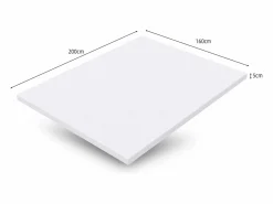 Colchón H3 confortable, soporte medio, certificado Eco-Tex, lavable, alto 5 cm, tamaño 160x200 cm, espuma naranja, colchón blanco. Best