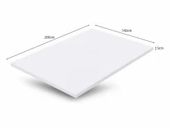 Sobrecolchón|Colchón H3 confortable, soporte medio, certificado Eco-Tex, lavable, alto 5 cm, tamaño 140x200 cm, espuma naranja, colchón blanco.